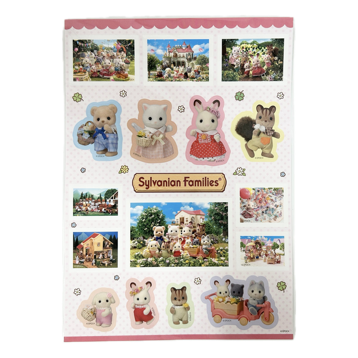 A4 Sticker Sylvanian Families Calico Critters
