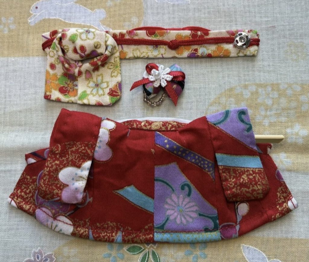 Kimono pour Maman Rouge Fait Main