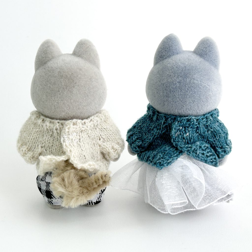 Horse Motif Sweater Green Handmade