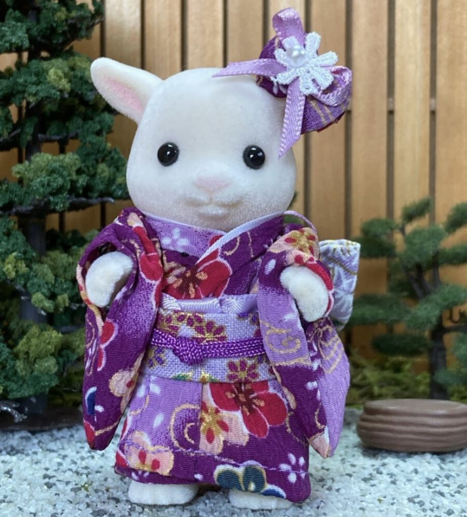 Purple Plum Blossom Kimono For Mother Handmade