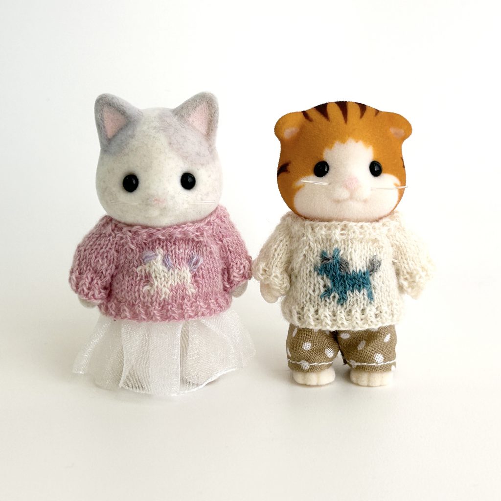 Pull à motif cheval Rose fait main