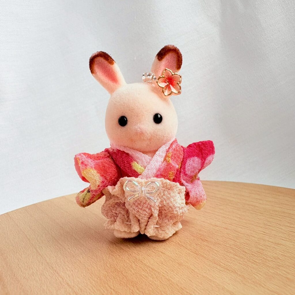 Baby Hakama 3-Piece Set Pink Handmade