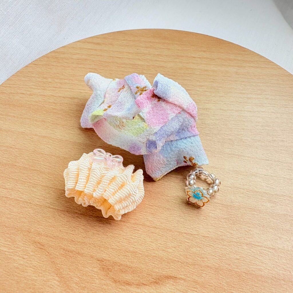 Baby Hakama 3-Piece Set Light Blue Handmade