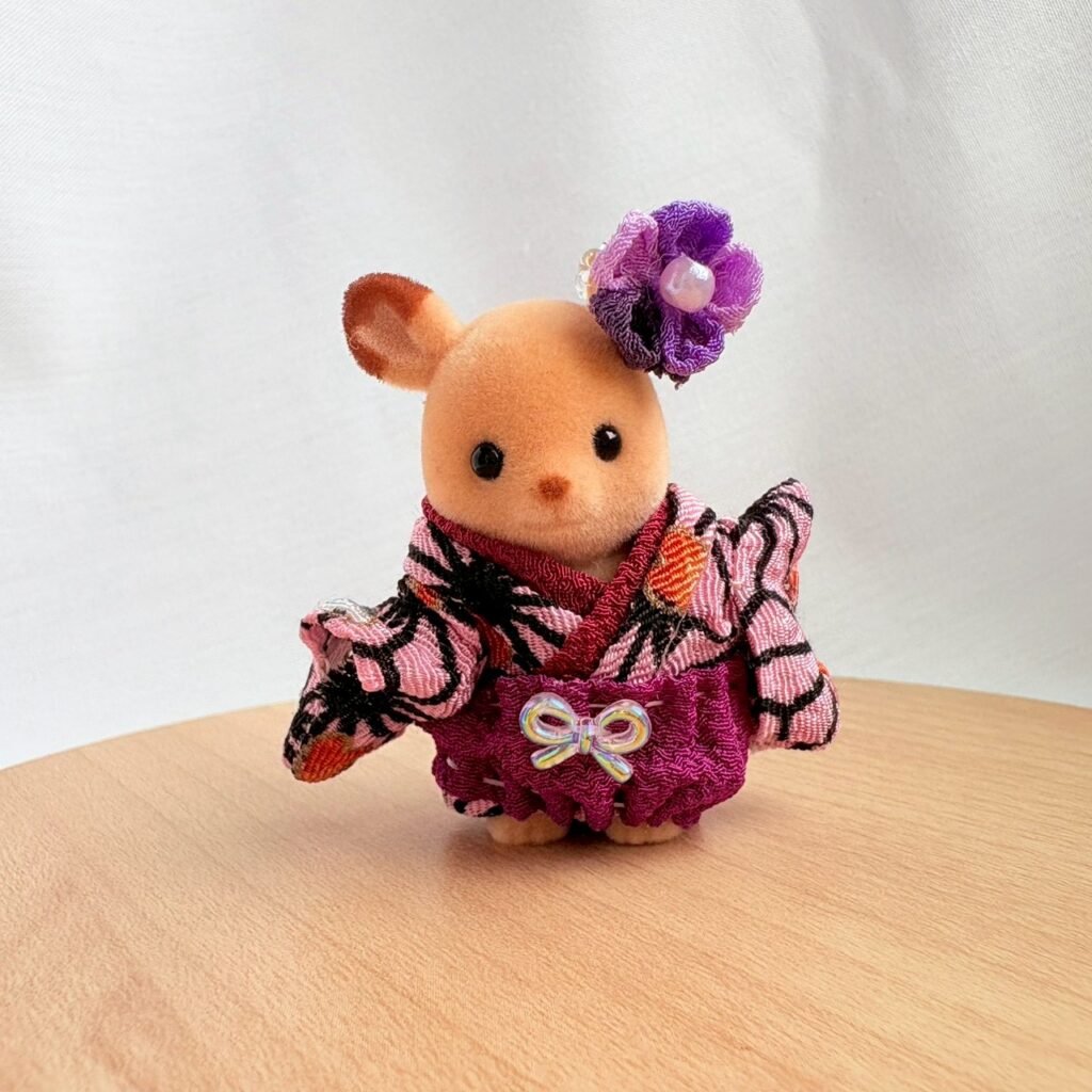 Baby Hakama 3-Piece Set Pink Handmade