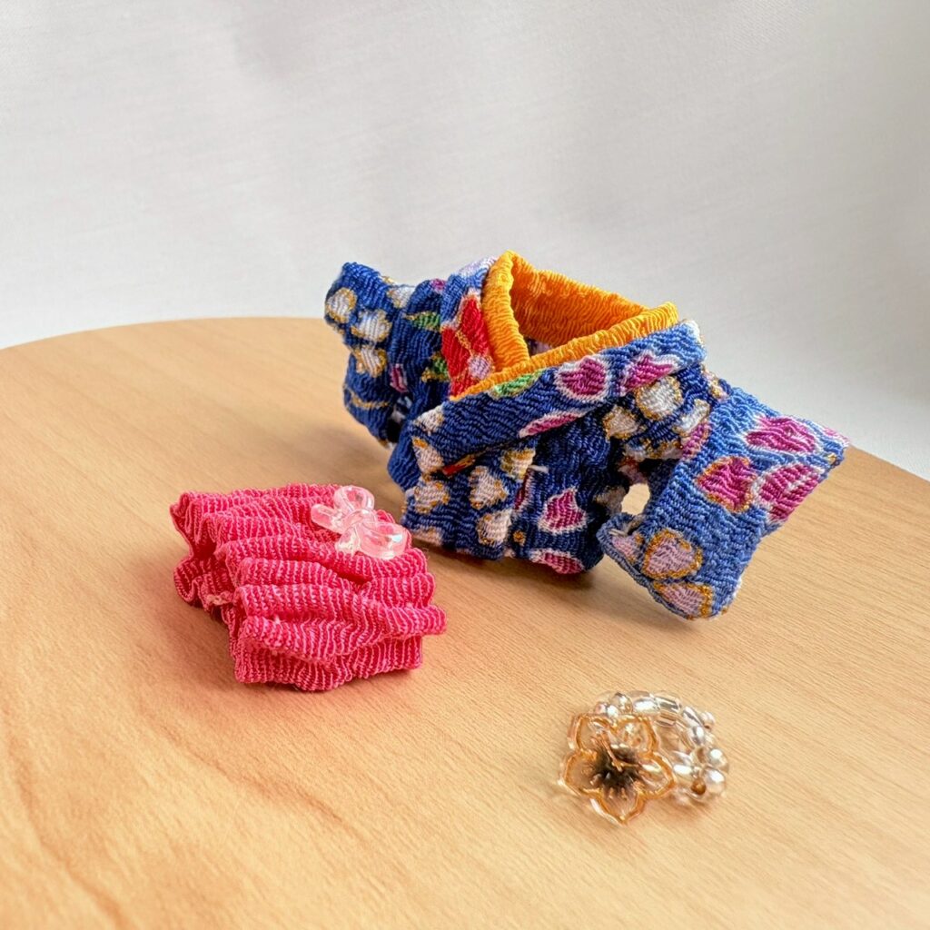 Baby Hakama 3-Piece Set Blue Handmade