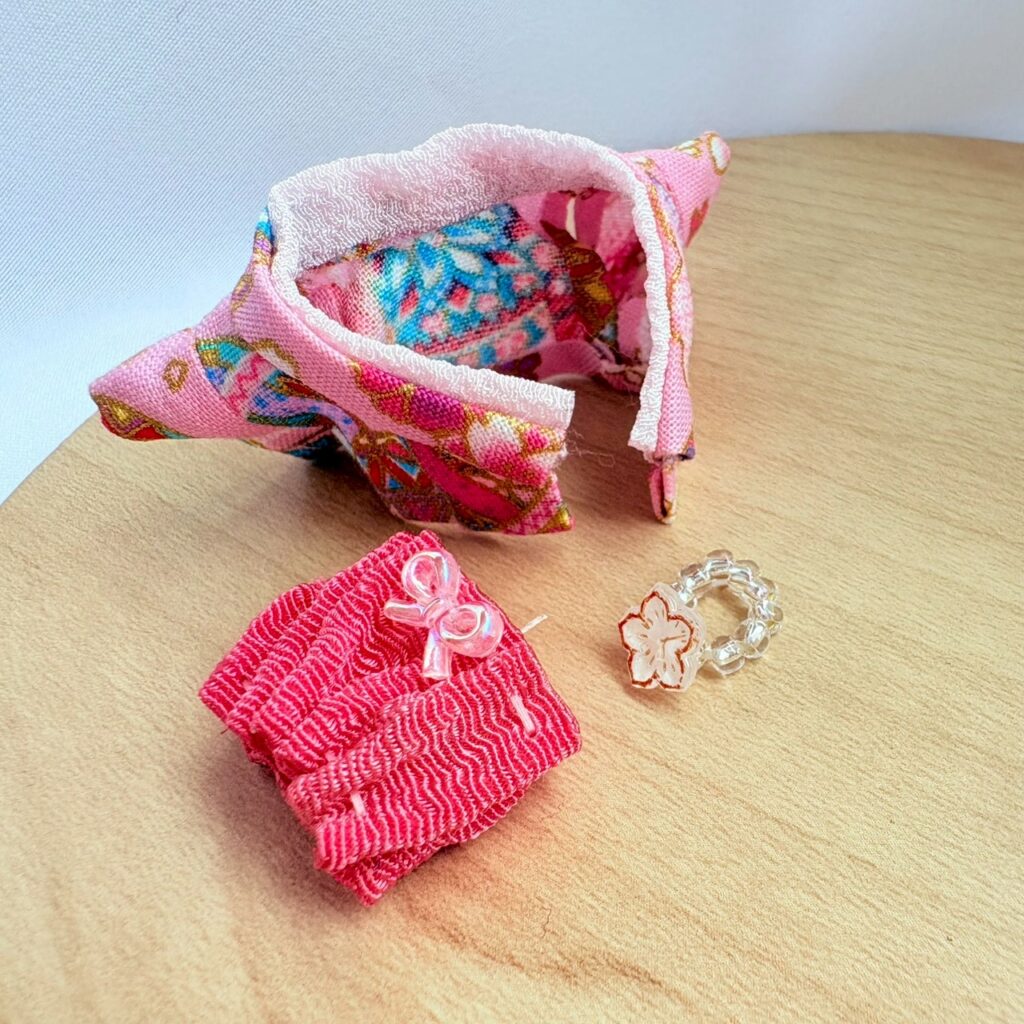 Baby Hakama 3-Piece Set Pink Handmade