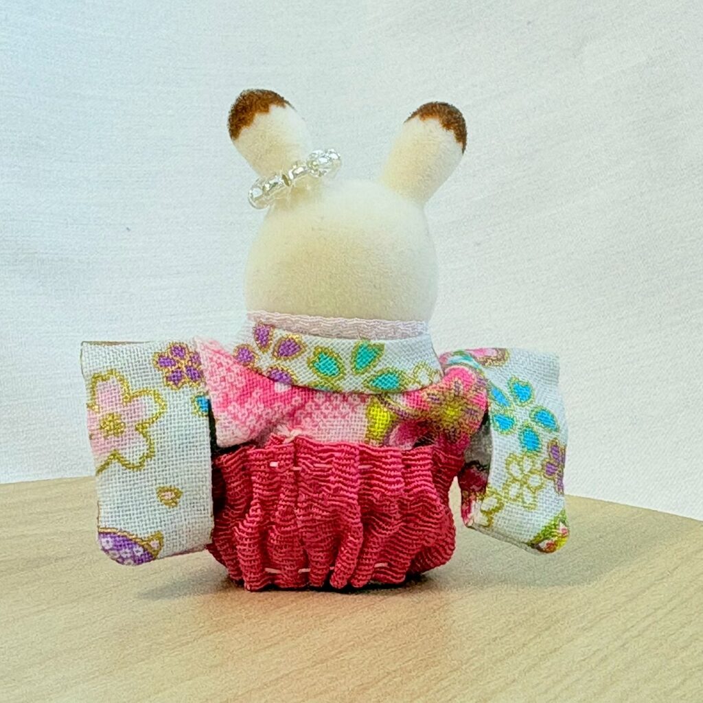 Baby Hakama White Pink Handmade