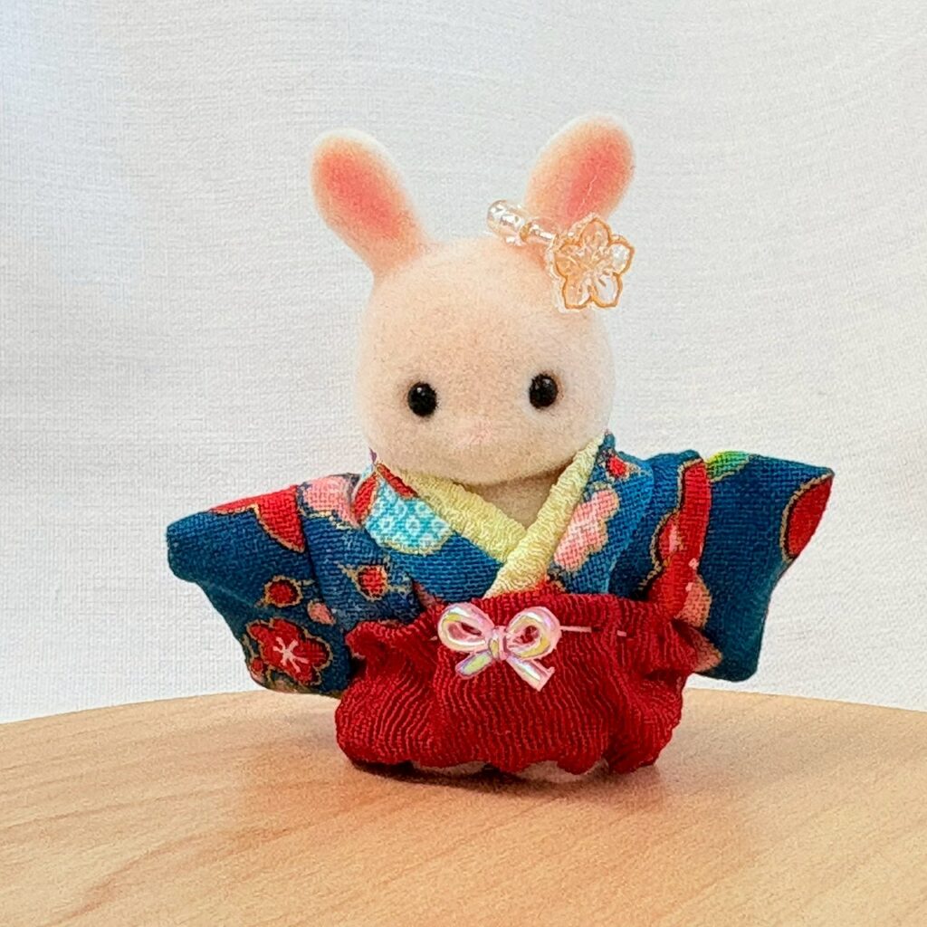 Baby Hakama Green Red Handmade