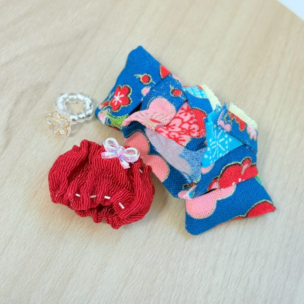 Baby Hakama Green Red Handmade
