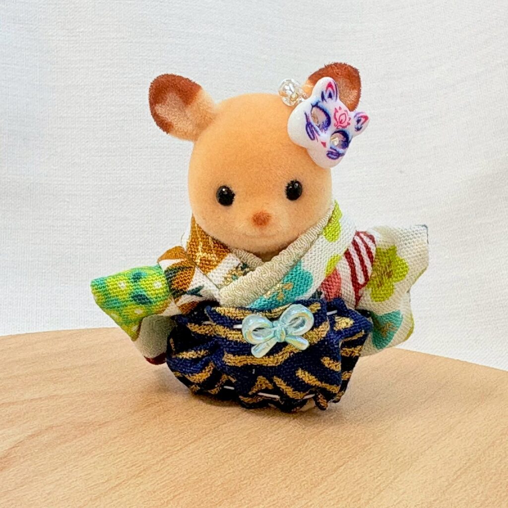 Baby Hakama Yellow Black Handmade