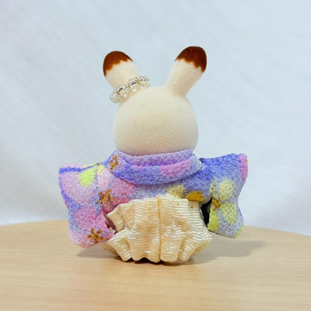 Baby Hakama 3-Piece Set Purple kimono with pale orange hakama
Handmade