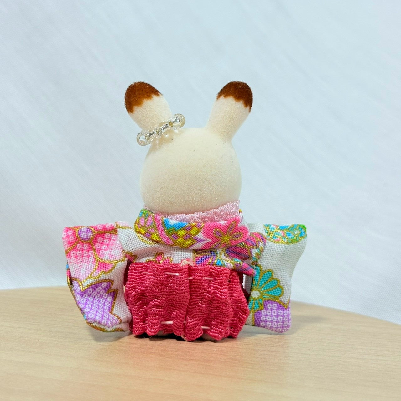 Baby Hakama 3-Piece Set Pink Kimono with pink hakama Handmade