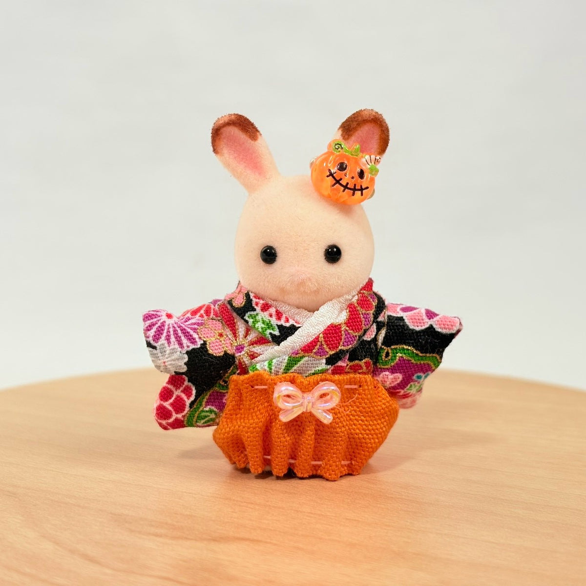 Halloween Kimono for the baby Orange Handmade