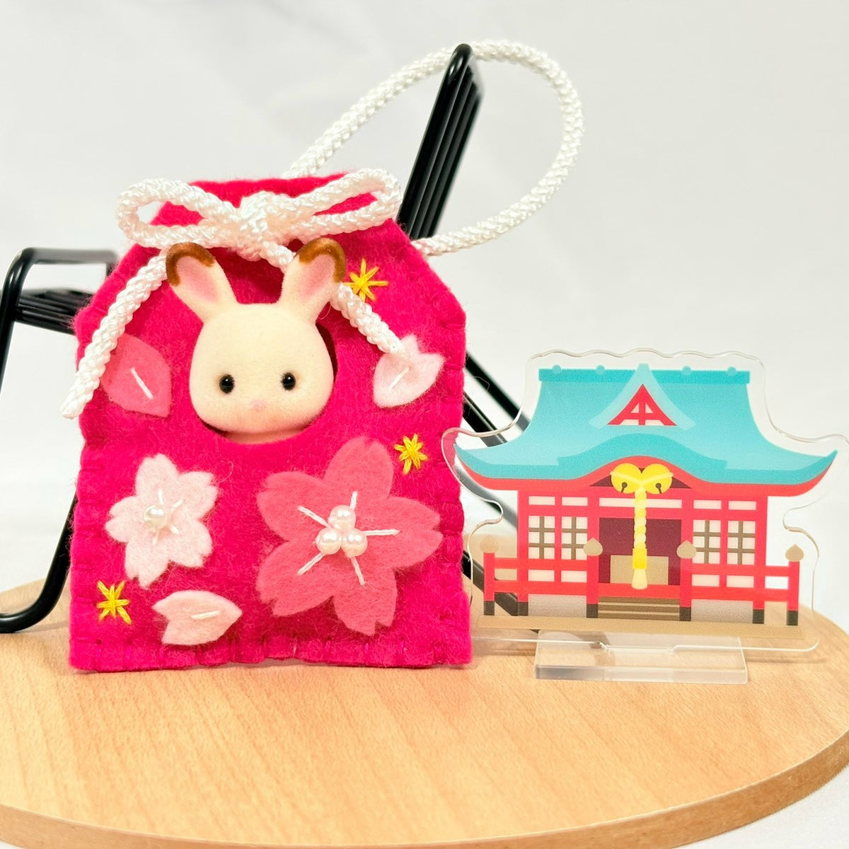 Japanese Omamori-Shaped Costume Red Handmade