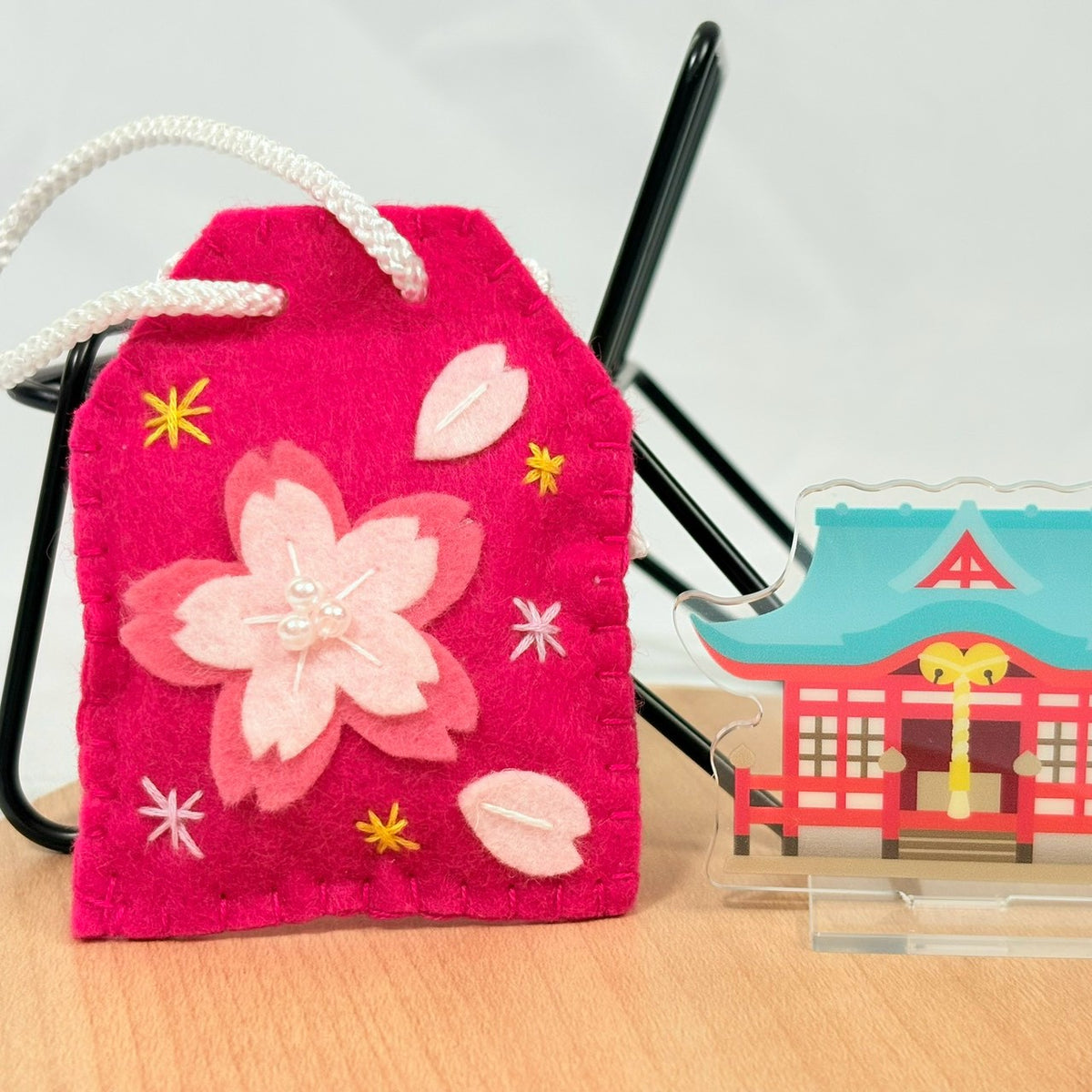 Japanese Omamori-Shaped Costume Red Handmade