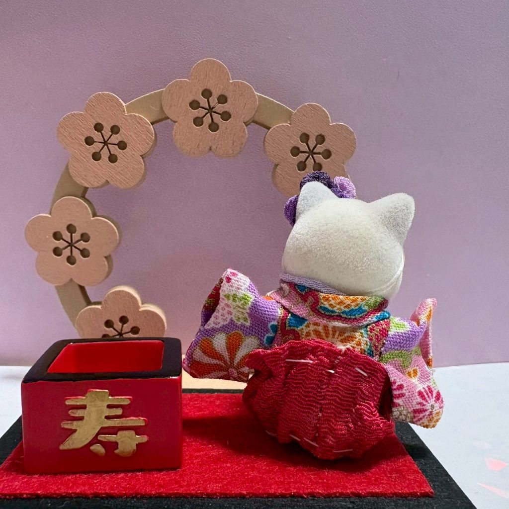 Ensemble Hakama Bébé 3 Pièces Violet Fait Main