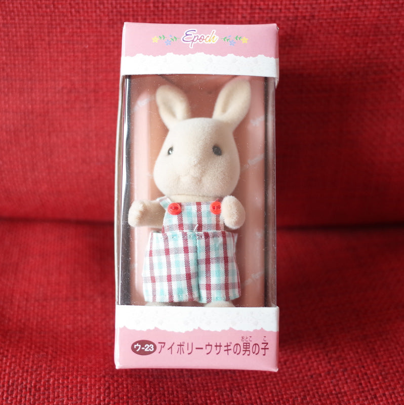 Vintage Ivory Rabbit Boy 1986 U-23 Sylvanian Families Calico Critters