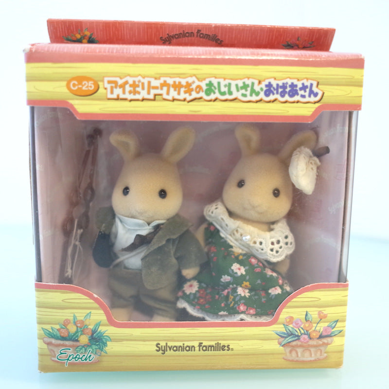 15th Anniversary Ivory Rabbit Grandparents C-25 2000 Sylvanian Families Calico Critters
