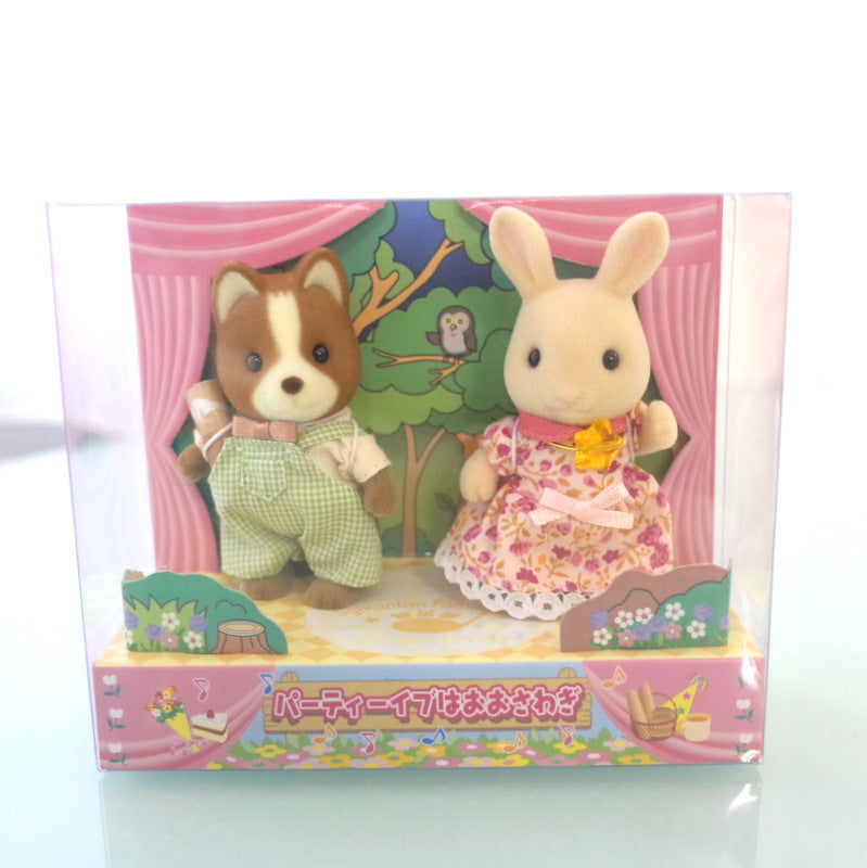 Musical Party Night Dog Milk Rabbit 2004 Sylvanian Families Calico Critters