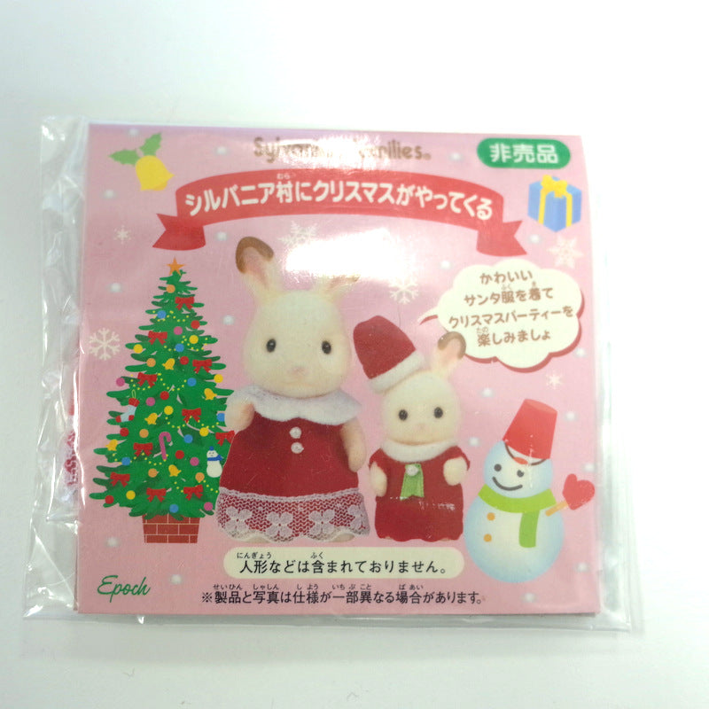 Robe de fête originale Costume de Père Noël pour fille Bébé Familles Sylvanian Calico Critters