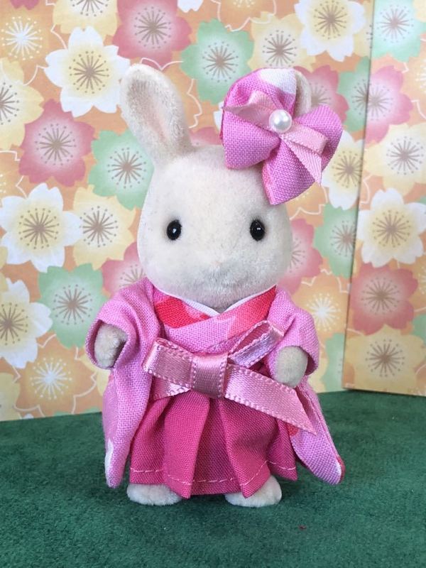 KIMONO HAKAMA FAIT MAIN POUR FILLE ROSE SAKURA Japon fait main