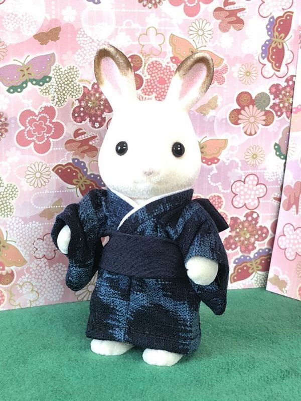 كيمونو يدوي الصنع للأب أزرق بحري / أسود صنع في اليابان