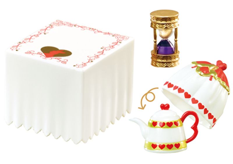 Ensemble complet de fête de thé Wonderland pour maison de poupée miniature Re-ment