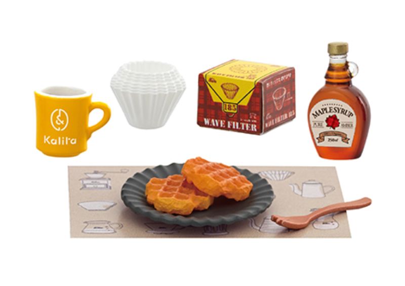 Coffret complet Coffee Life With Kalita pour maison de poupée miniature Re-ment
