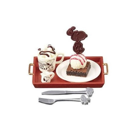 Peanut Snoopy's Chocolate Cafe 7 Chocolate Brownie Set For Dollhouse Re-ment