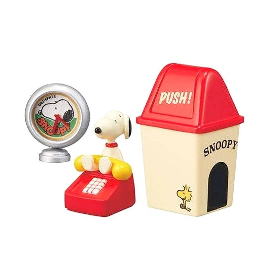 Peanut Snoopy's American Style Goods 2 عناصر عملية لمنزل الدمى Re-ment