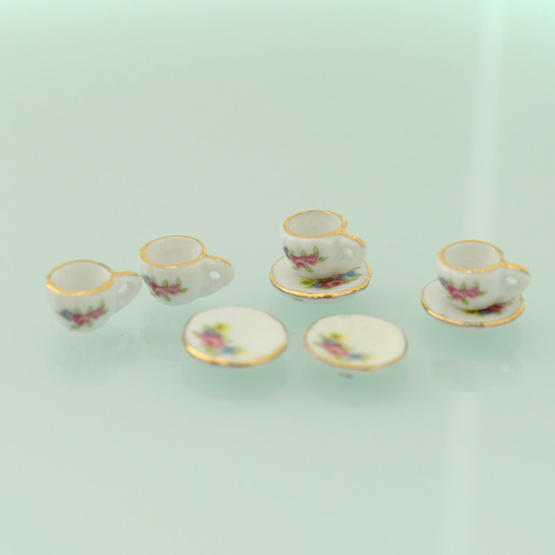 عربة حمل مجسمة بحجم 10 سم عرض × 6 سم ارتفاع لبيت الدمى مع عائلات سيلفانيان