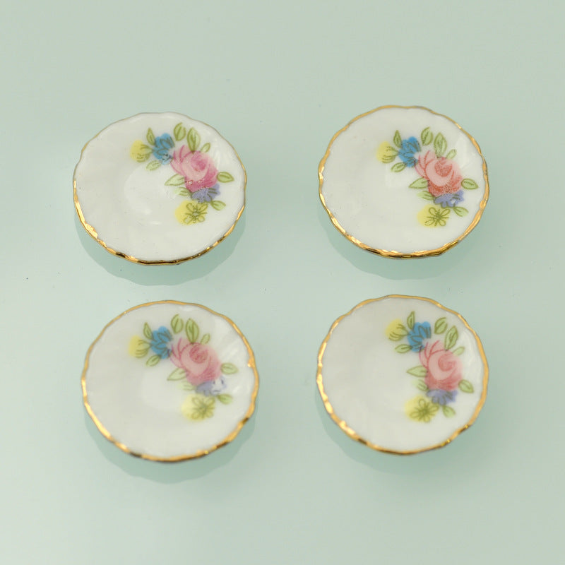 عربة حمل مجسمة بحجم 10 سم عرض × 6 سم ارتفاع لبيت الدمى مع عائلات سيلفانيان