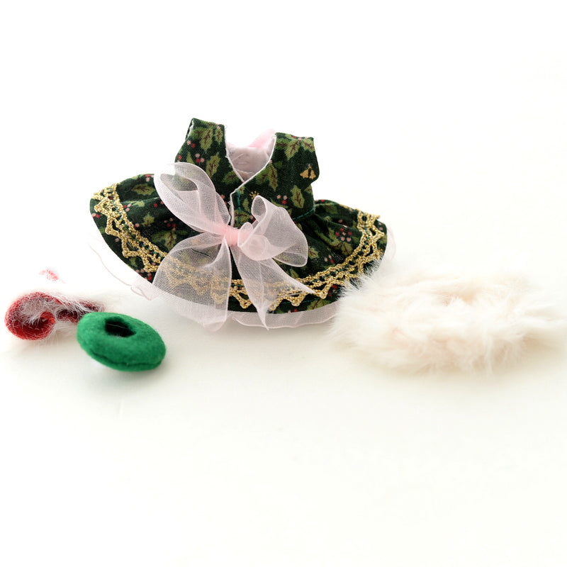 ROBE DE NOËL FAITE MAIN POUR MAMAN LAPIN Calico Critters Sylvanian Families