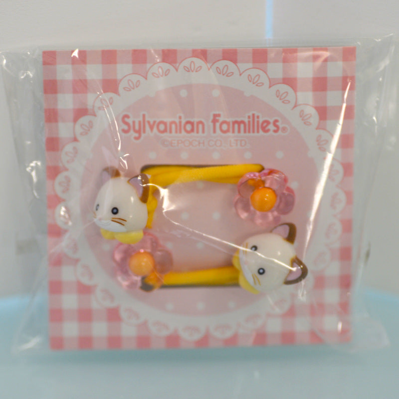 Barrette à cheveux pour 2 avec chat crème Epoch Calico Critters Sylvanian Families
