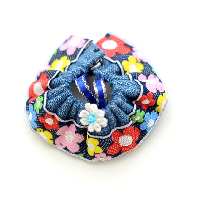 HANDMADE DRESS FOR BABY DENIM FLORAL Calico Critters Sylvanian Families