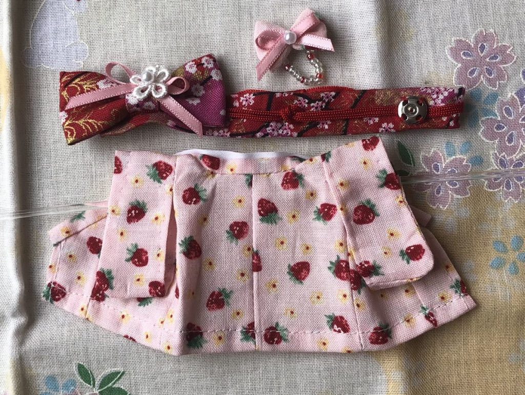 HANDMADE KIMONO MOTHER PINK STRAWBERRY Calico Critters Sylvanian Families