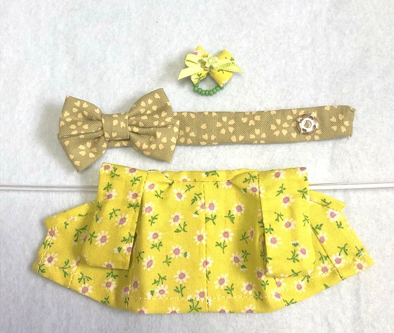 HANDMADE SUMMER KIMONO MOTHER YELLOW GREEN Calico Critters