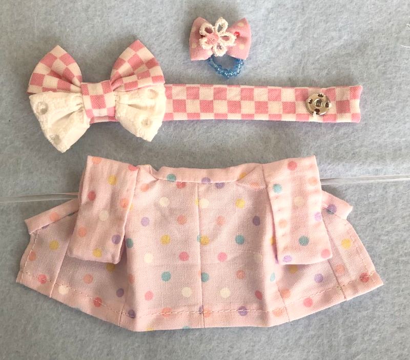 HANDMADE KIMONO MOTHER PINK POLKA DOTS Calico Critters Sylvanian Families