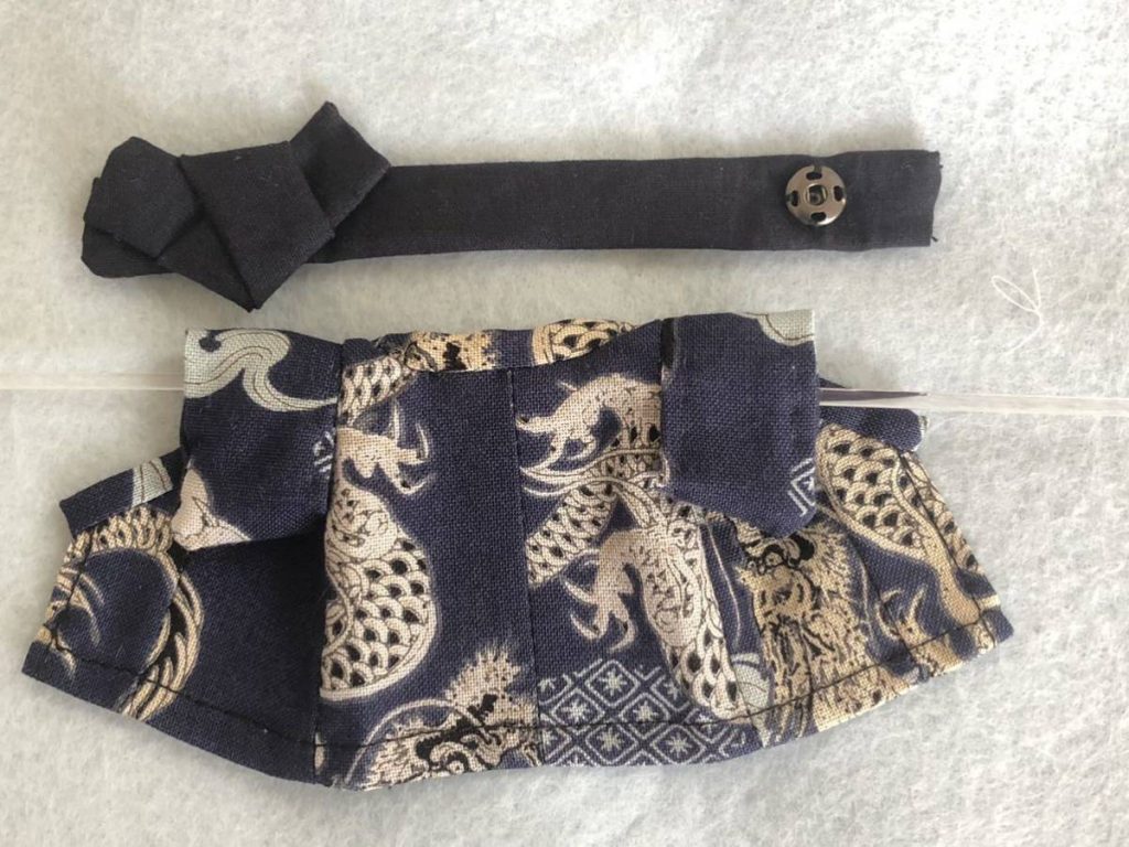 HANDMADE SUMMER KIMONO FOR FATHER DARK BLUE Calico Critters Sylvanian Families