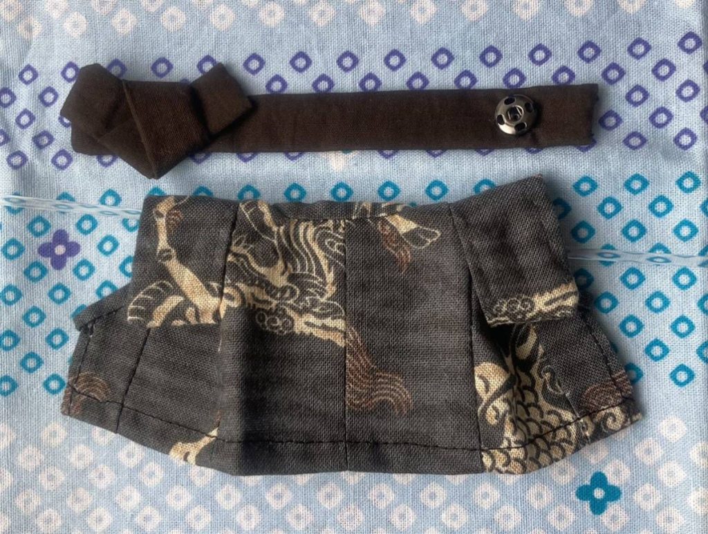 HANDMADE SUMMER KIMONO FOR FATHER DARK BROWN Calico Critters Sylvanian Families