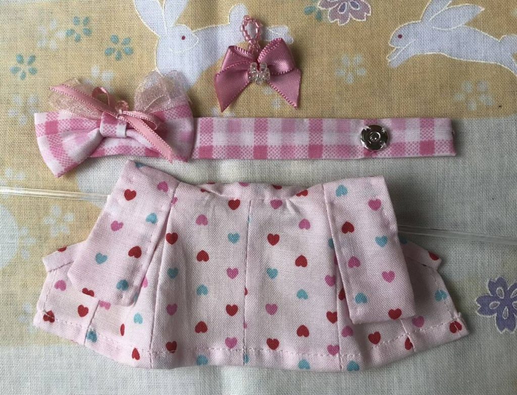 HANDMADE KIMONO FOR MOTHER PINK HEART Calico Critters Sylvanian Families