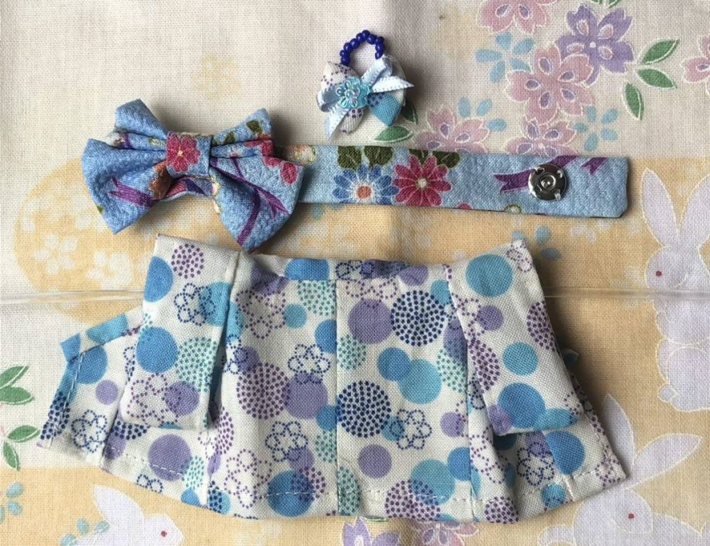 HANDMADE KIMONO FOR MOTHER BLUE FIREWORKS Calico Critters Sylvanian Families