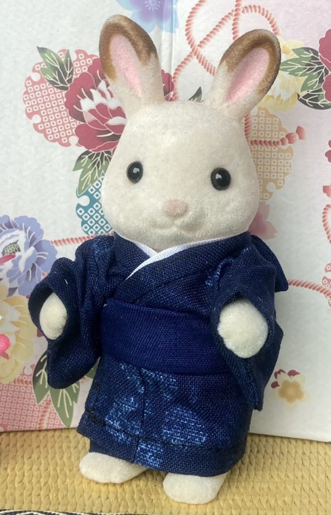 HANDMADE KIMONO FOR FATHER NAVY BLUE Calico Critters Sylvanian Families