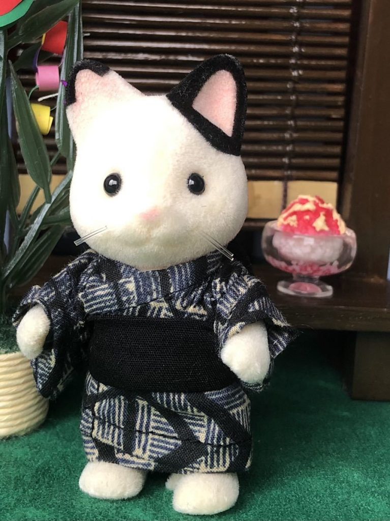 KIMONO D'ÉTÉ FAIT MAIN GARÇON NABY Calico Critters Sylvanian Families