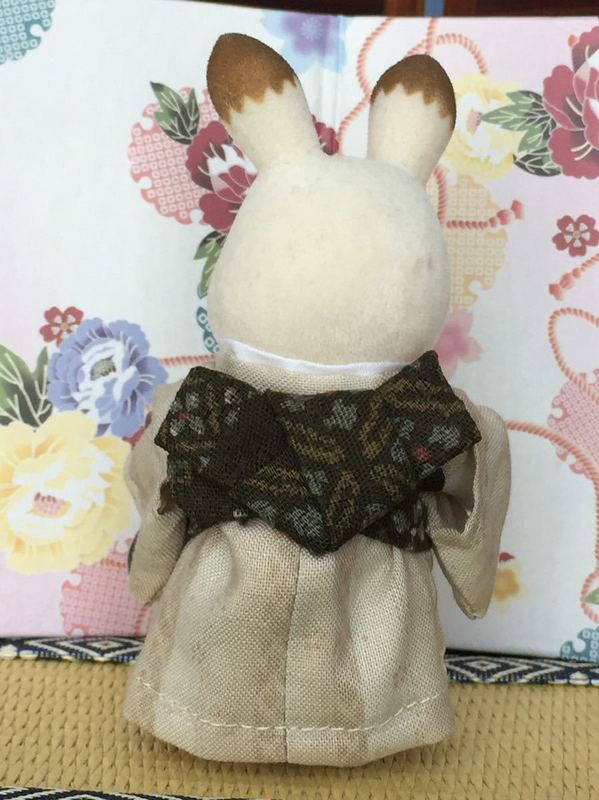 HANDMADE KIMONO FOR FATHER LIGHT BROWN Calico Critters Sylvanian Families