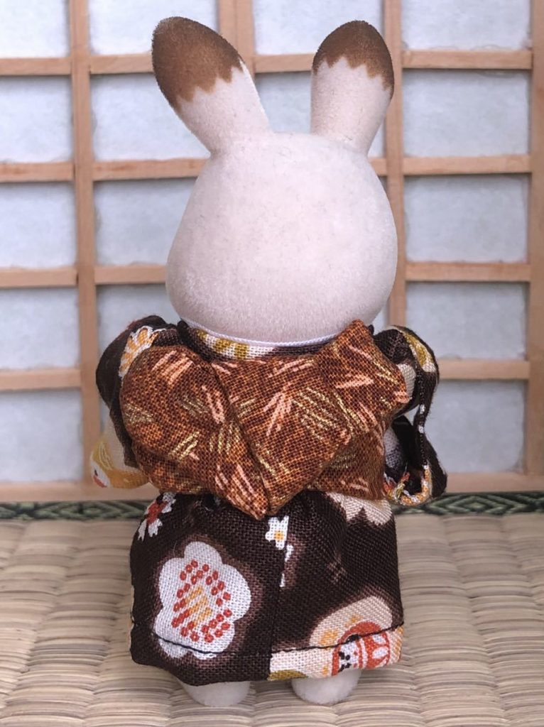 HANDMADE KIMONO FOR ADULT BROWN / ORANGE Calico Critters