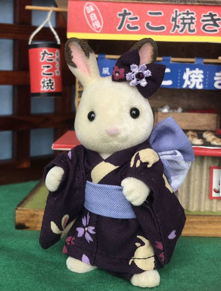 HANDMADE KIMONO MOTHER VIOLET RABBIT Calico Critters Sylvanian Families