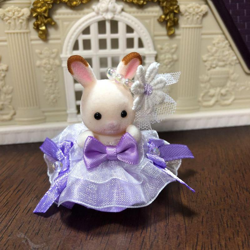 PURPLE HANDMADE DRESS FOR BABY Calico Critters Sylvanian Families