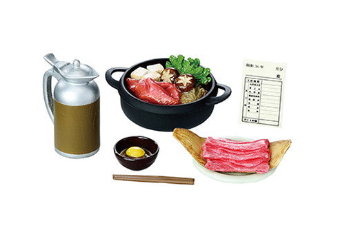 Re-ment NATSUKASHI YOKOCHO 3 CHOME 5 Cellabration Dinner Sukiyaki Miniature Re-ment
