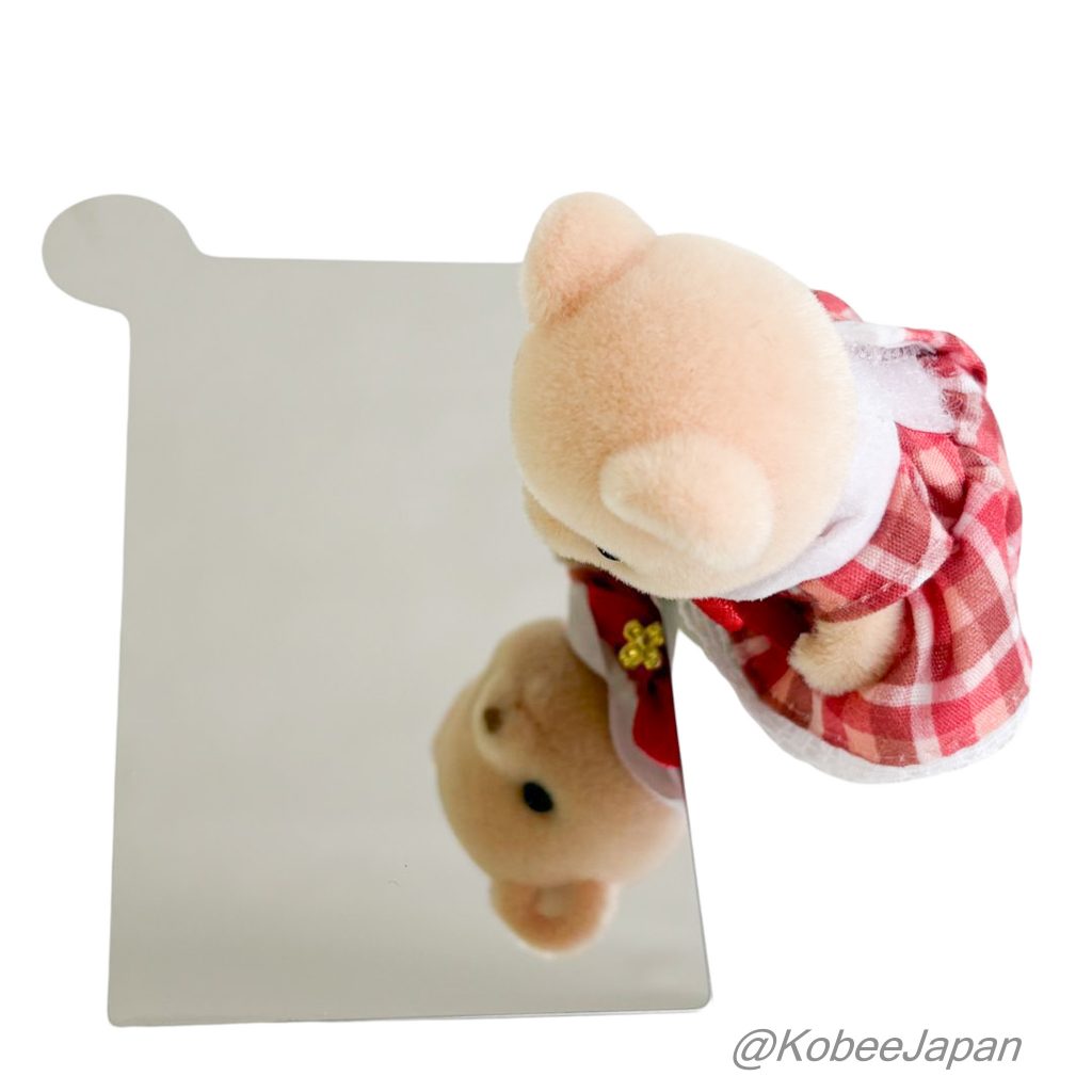 Original Card Type Mirror Biscuit Bear Sylvanian Families Calico Critters